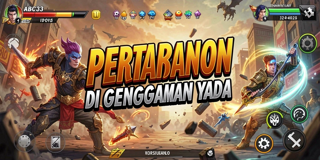 Screenshot gameplay dari ABC33 yang menunjukkan pertarungan seru.