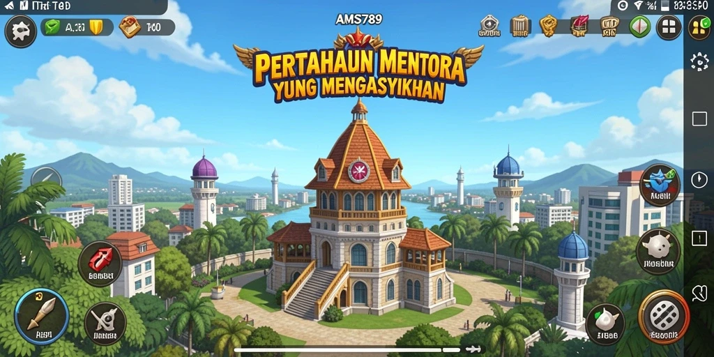 Tampilan gameplay seru Tower Defense di AMS789.