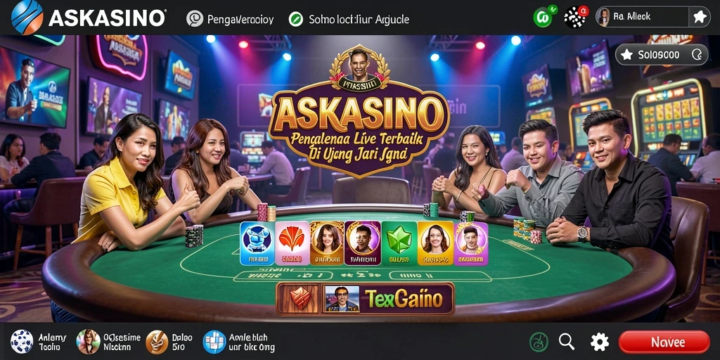 Gameplay menarik dari ASKASINO dengan dealer langsung di kasino.