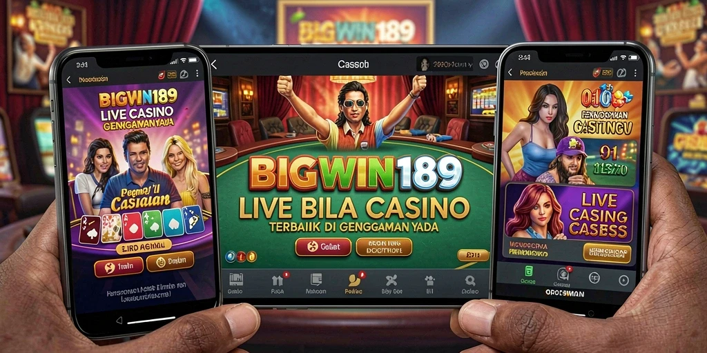Screenshot gameplay LIVE di BIGWIN189 yang menunjukkan interaksi dengan dealer.