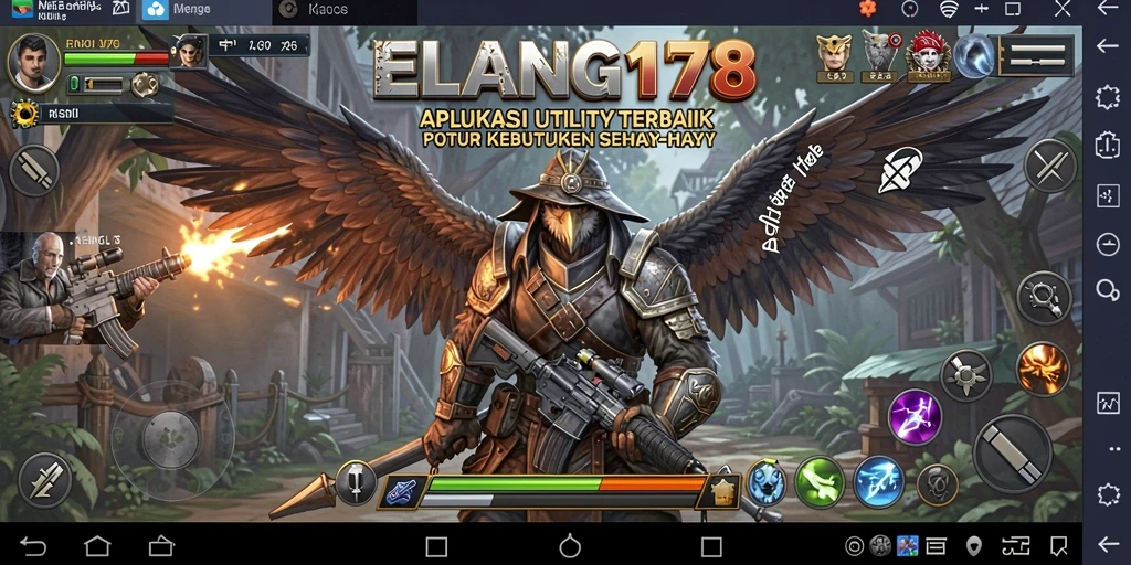 Tampilan antarmuka pengguna ELANG178 yang sederhana dan menarik.