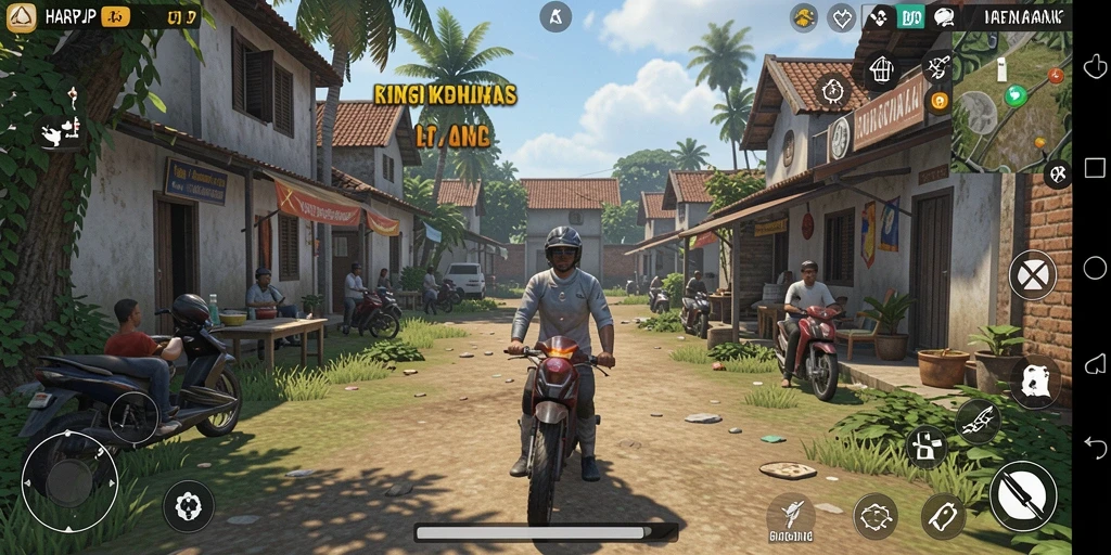 Screenshot utama HARAPJP memperlihatkan gameplay simulasi yang mendetail.