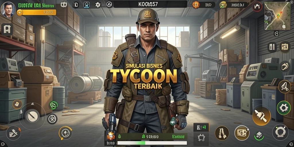 Tampilan gameplay seru di KO857 menampilkan strategi bisnis yang menarik.