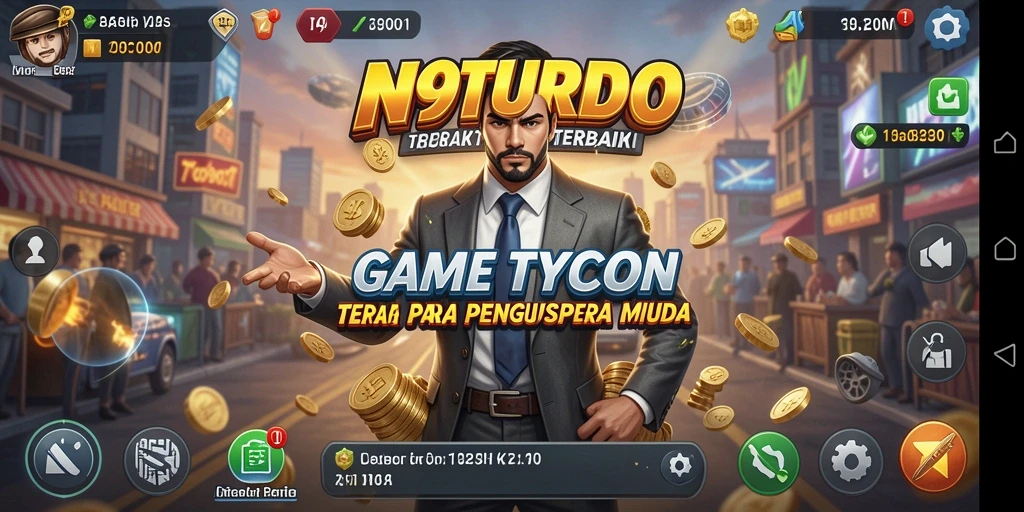 Gameplay seru dan menantang dalam membangun kerajaan bisnis.