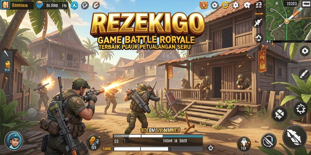 Gameplay seru dalam REZEKIGO saat bertarung di arena.