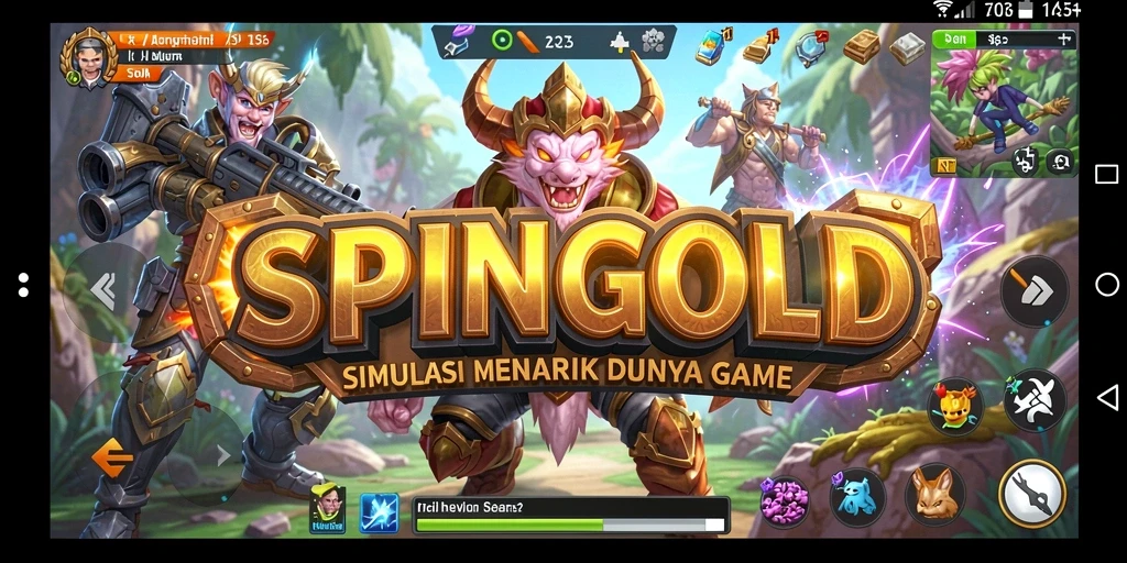 Gameplay SPINGOLD dengan grafis yang menakjubkan dan imersif.