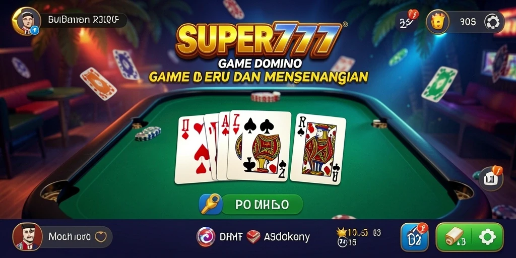 Gameplay seru dalam game Domino SUPER777 yang menarik.